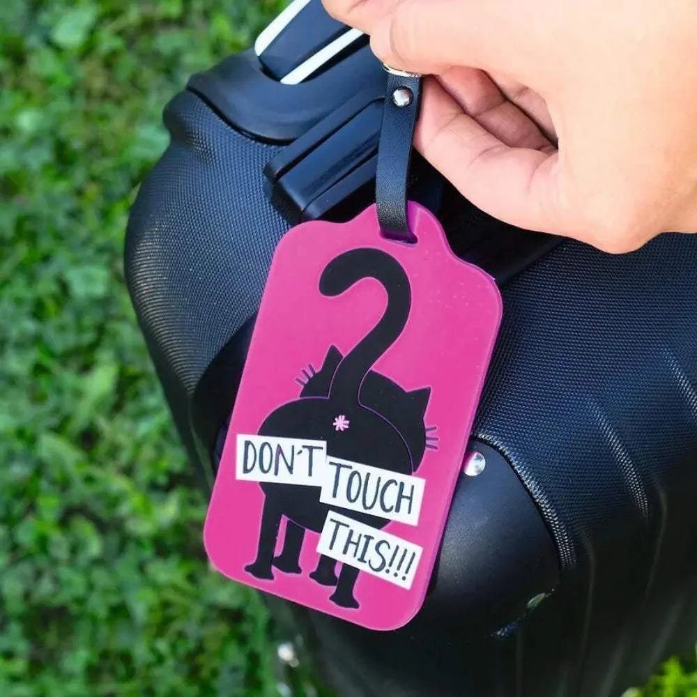 Ed the Cat - Kofferlabel Paws Off | Fantastic Gifts Shop