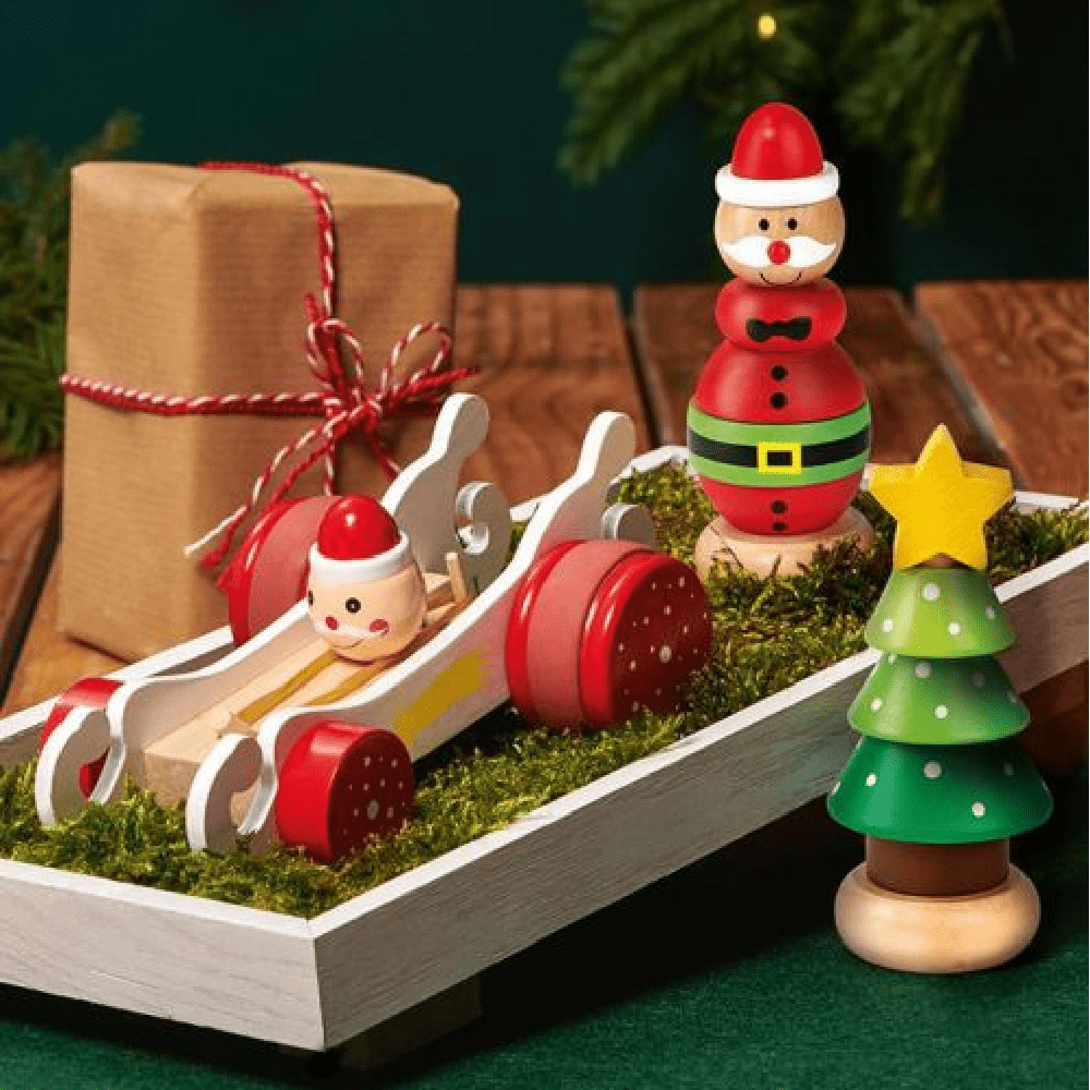 Kerst Arreslee Auto met Elastiek Motor | Fantastic Gifts Shop
